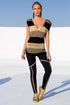 Luli Fama Warrior Spirit Gold Trimmed Legging